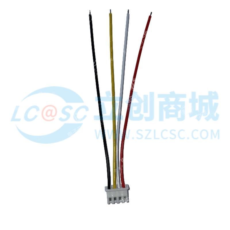 XH2.54mm-4P端子线 单头镀锡3mm 线长100mm 24AWG