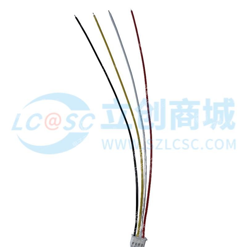 XH2.54mm-4P端子线 单头镀锡3mm 线长200mm 24AWG