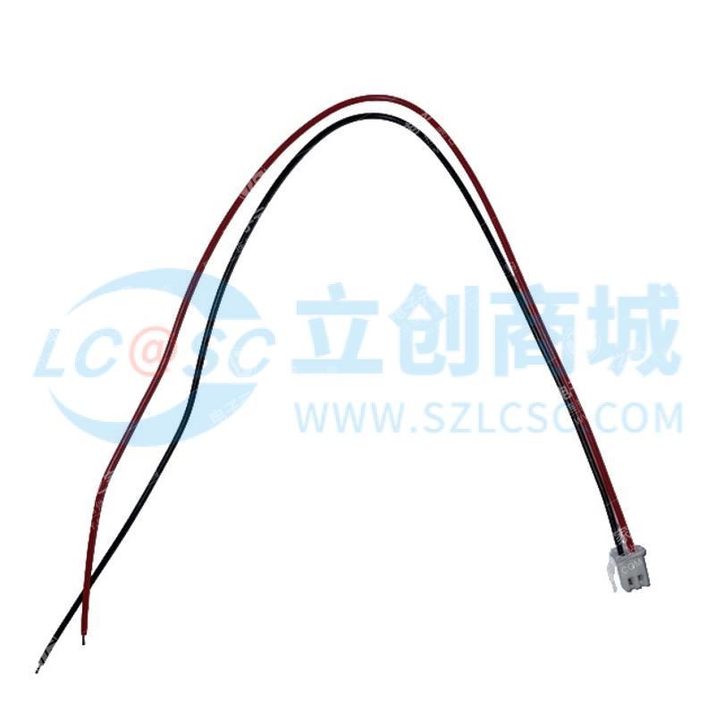 XHB2.54mm-2P端子线 单头镀锡3mm 线长300mm 24AWG