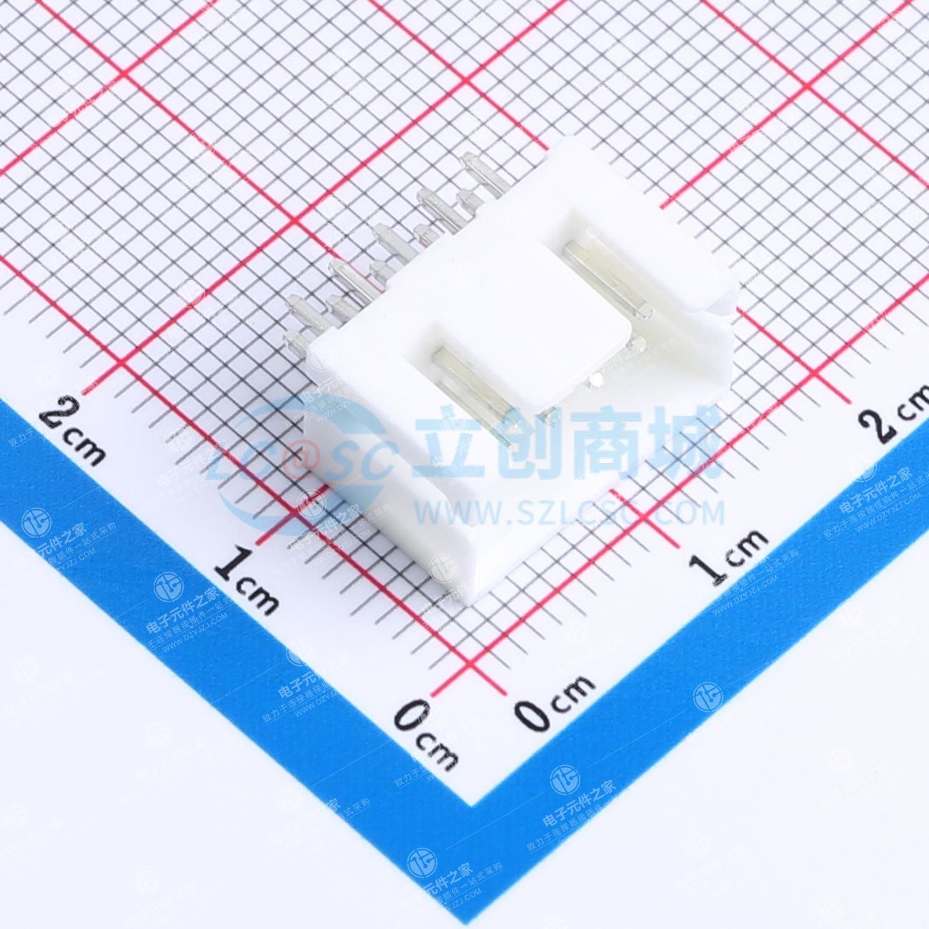 2x5P 间距:2.5mm 直插 系列:XH
