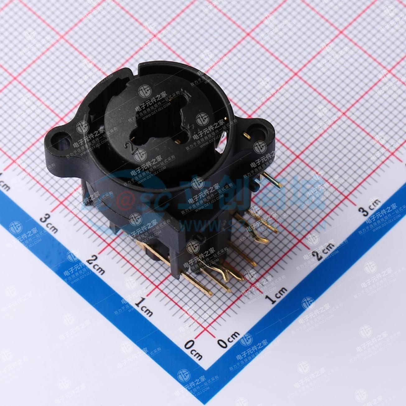 卡侬插座 XLR COMBO电源座 卧式