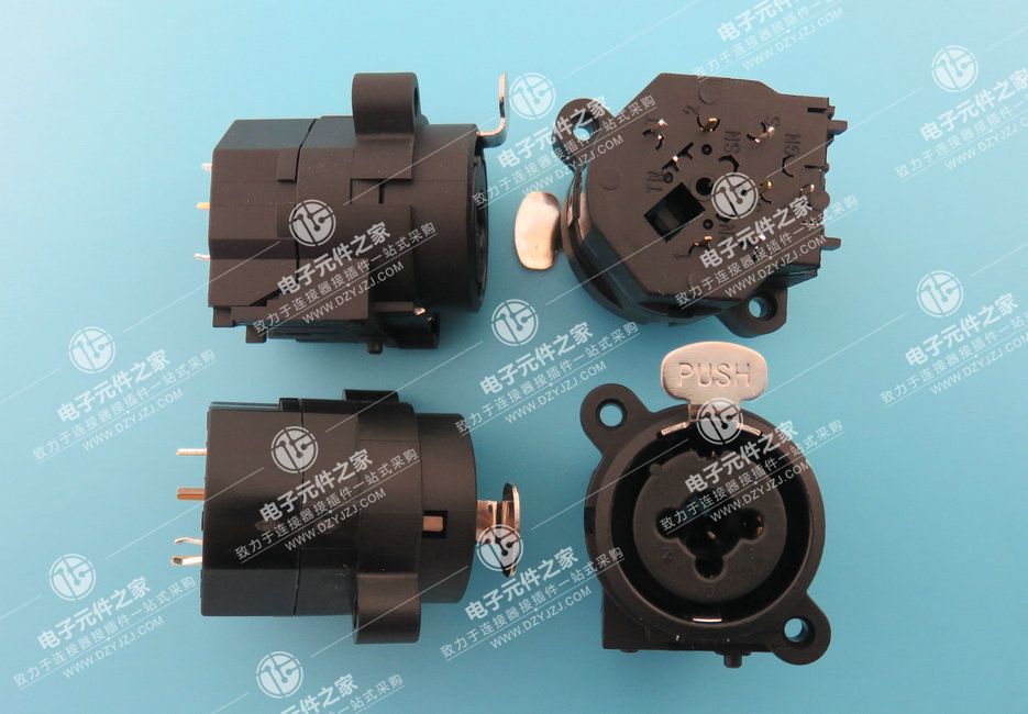 XLR-26AP-7P-N3B 立式7P 带按