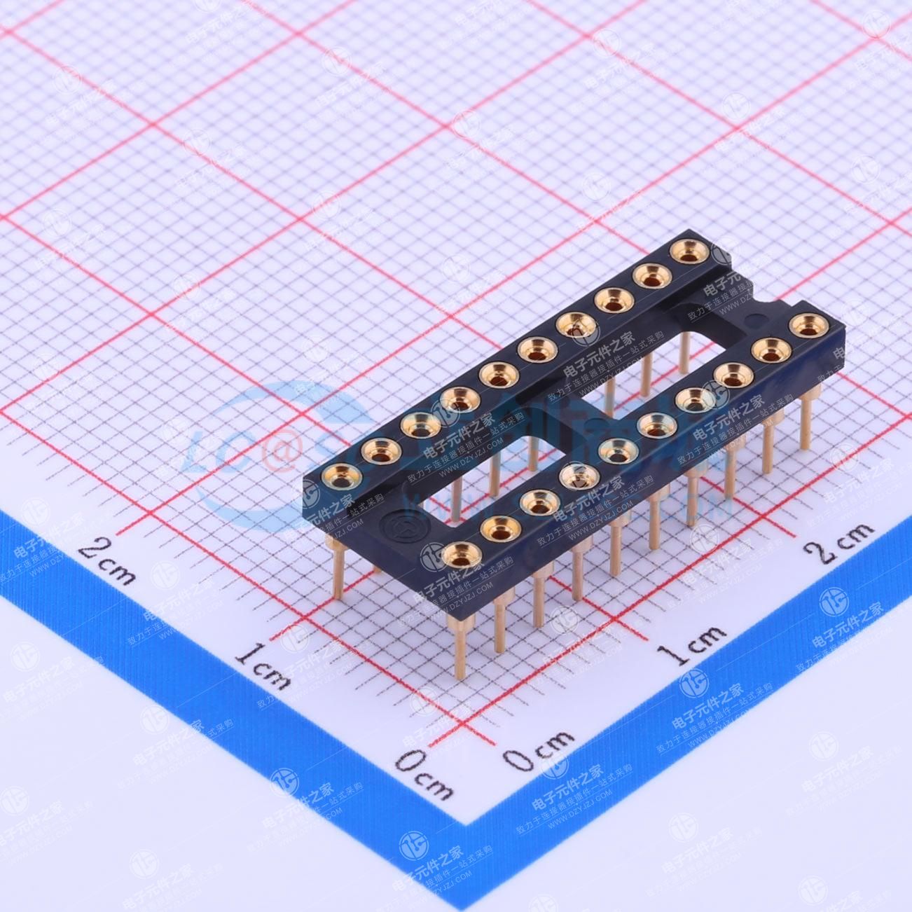 间距2.54mm P数:20P