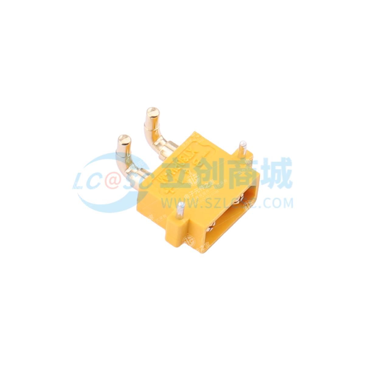 AMASS(艾迈斯)航模插头电调机插座锂电池连接器 PCB板卧式 金 黄 公头XT30PW-M20.G.Y