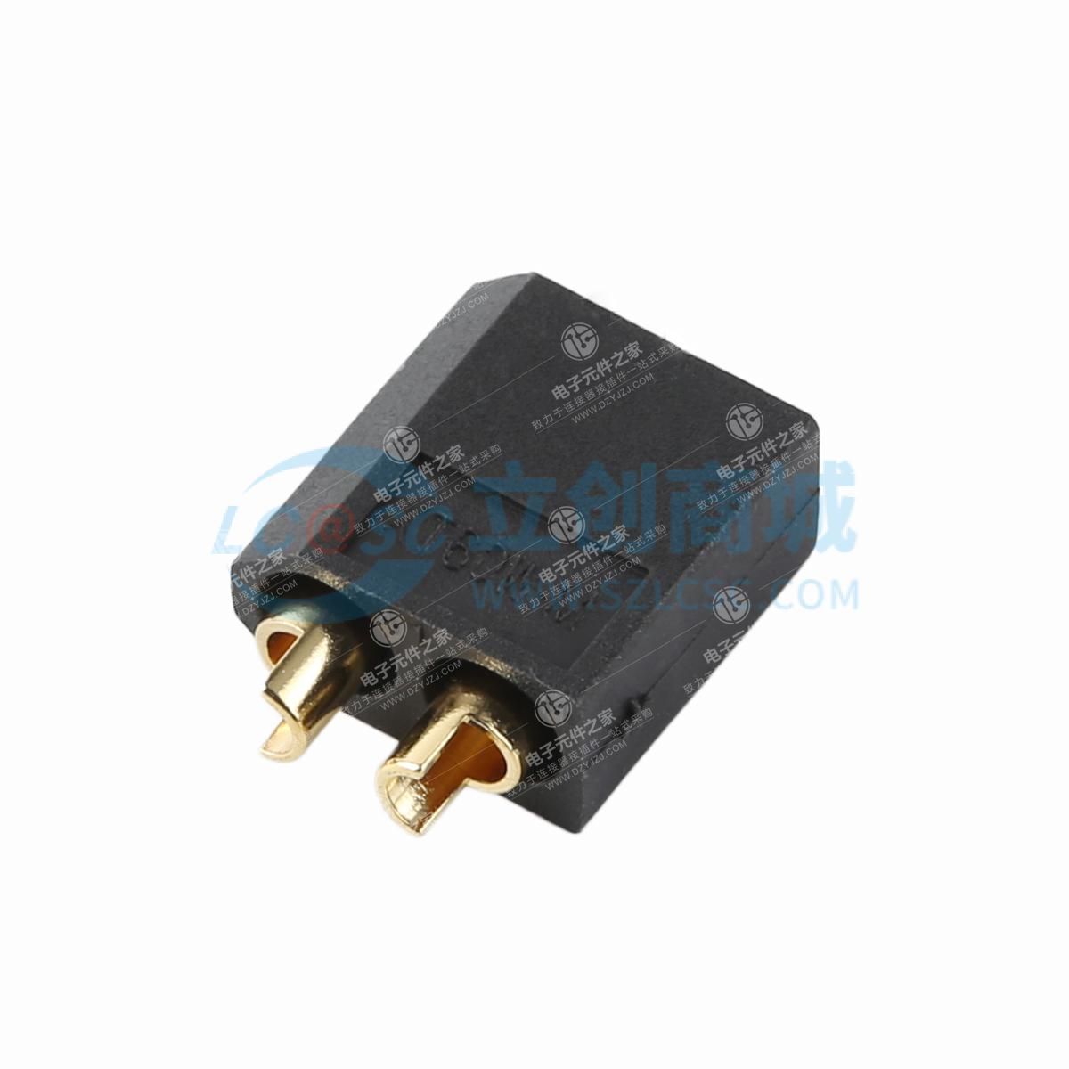 AMASS(艾迈斯)插头 连接器 20A双芯公头防水公金黑XT60W-M.G.B