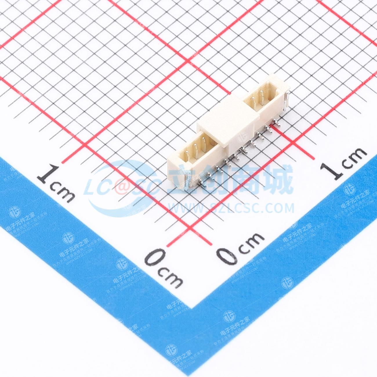 1x10P 间距:0.8mm 立贴