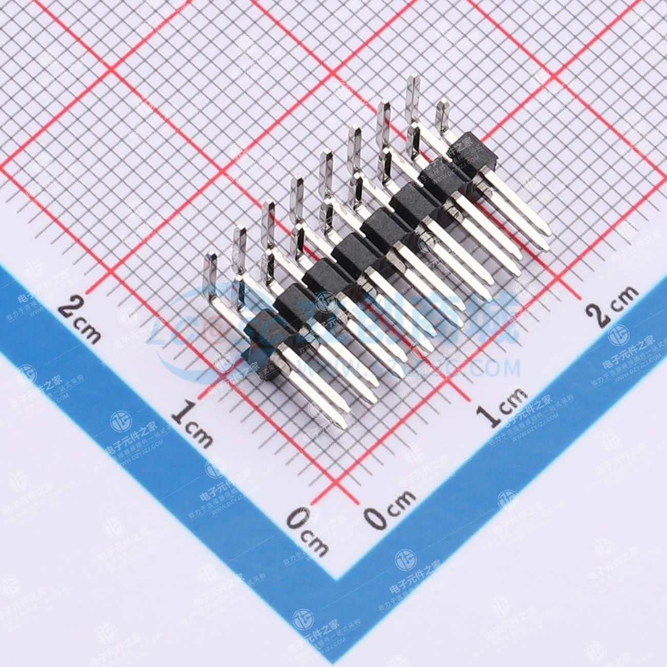 2x8P 间距:2.54mm 方针 弯插