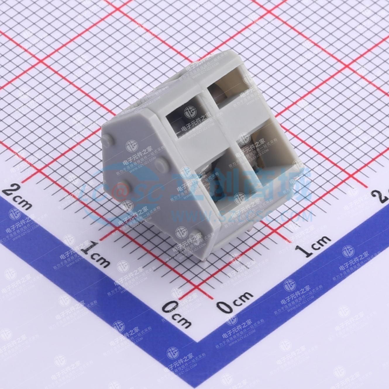 1x2P 5.08mm 每排P数:2 排数:1