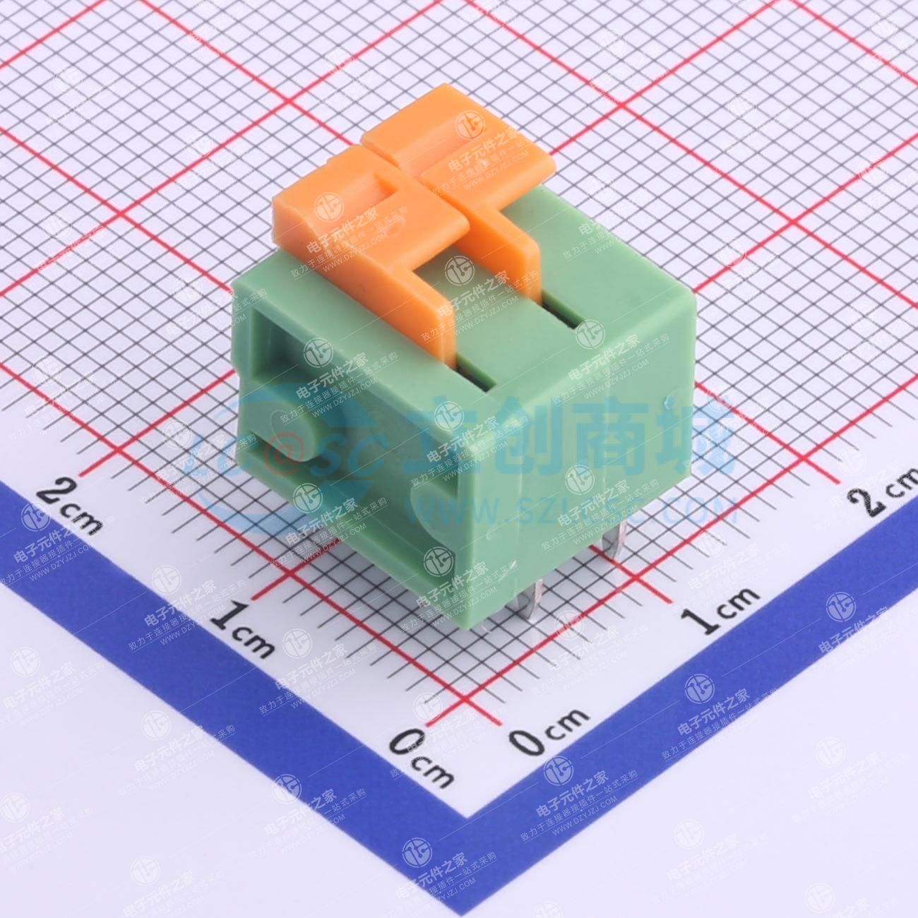 1x2P 5.08mm 每排P数:2 排数:1