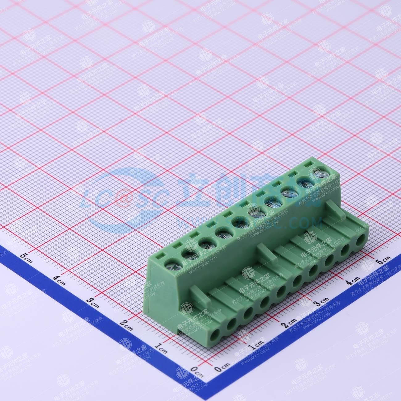 无固定装置 1x10P 5mm 排数:1 每排P数:10