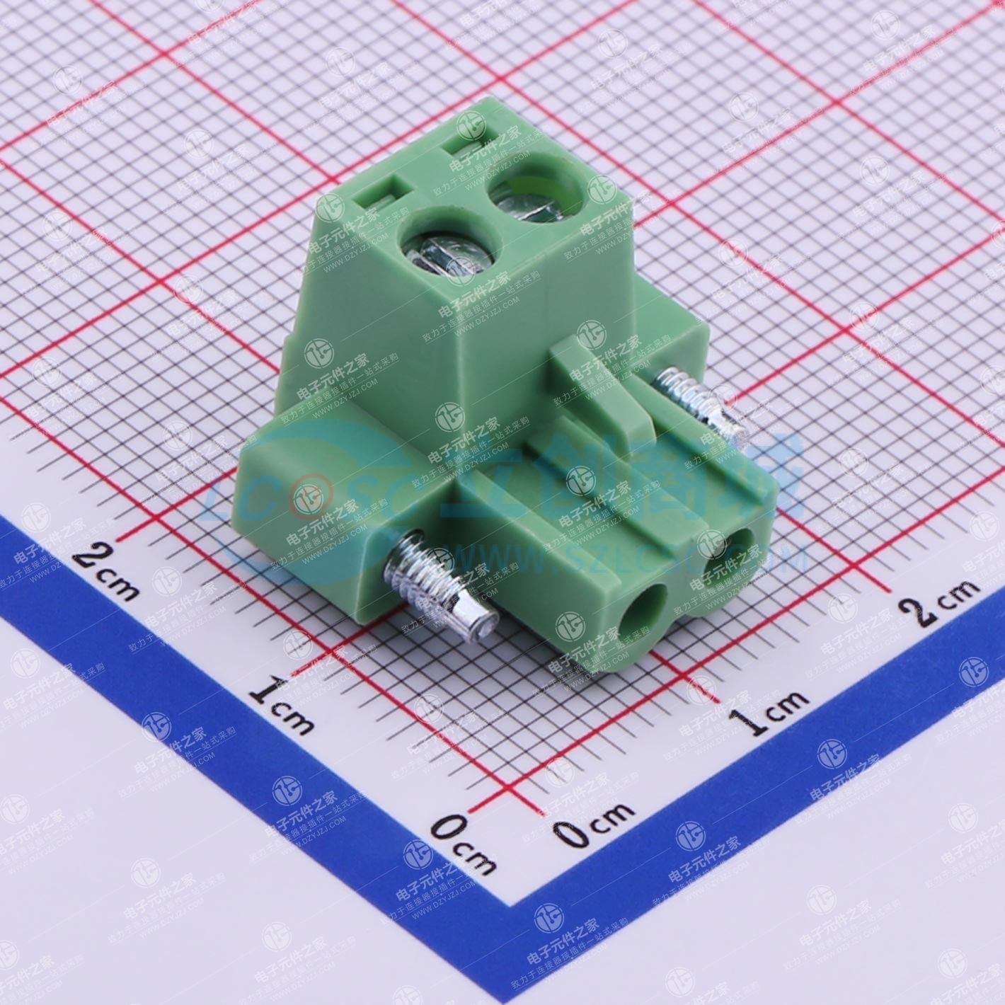 螺丝固定 1x2P 5mm 排数:1 每排P数:2