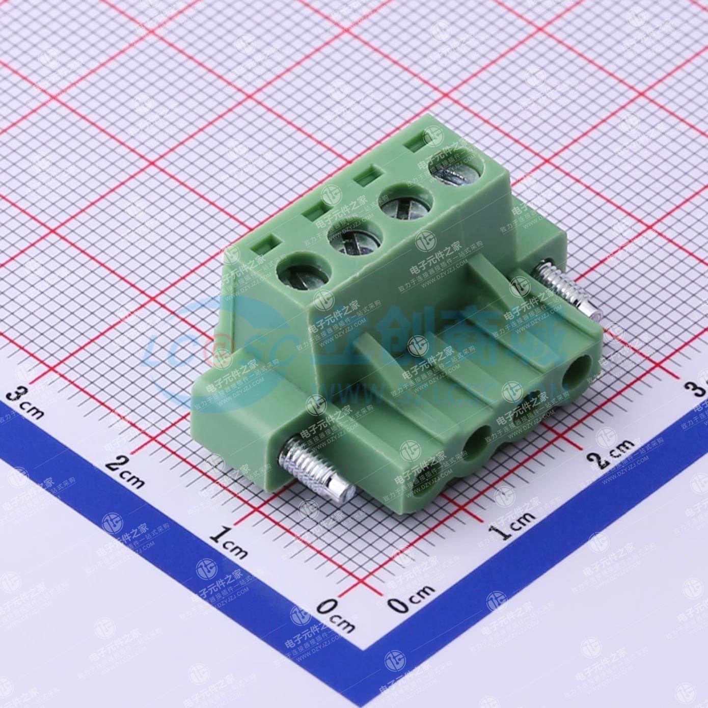 螺丝固定 1x4P 5mm 排数:1 每排P数:4