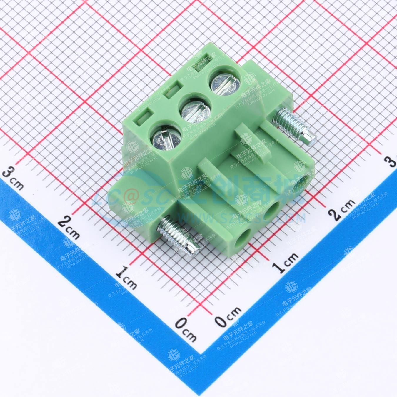 螺丝固定 1x3P 5.08mm 排数:1 每排P数:3