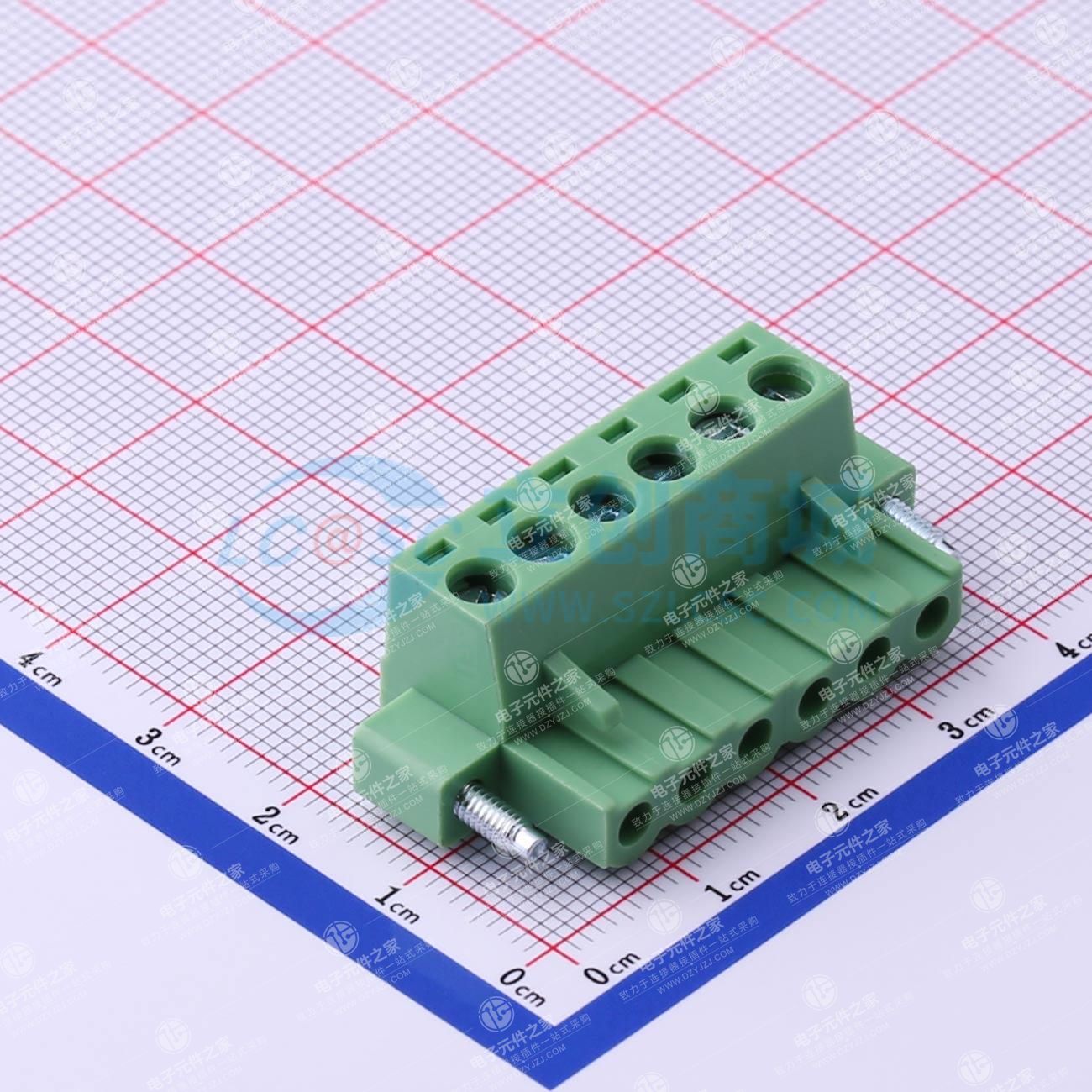 螺丝固定 1x6P 5.08mm 排数:1 每排P数:6
