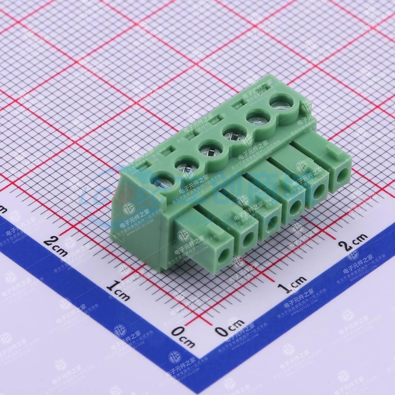 无固定装置 1x6P 3.81mm 排数:1 每排P数:6