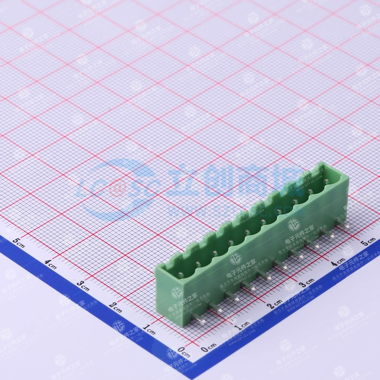 无固定装置 1x10P 5mm 排数:1 每排P数:10