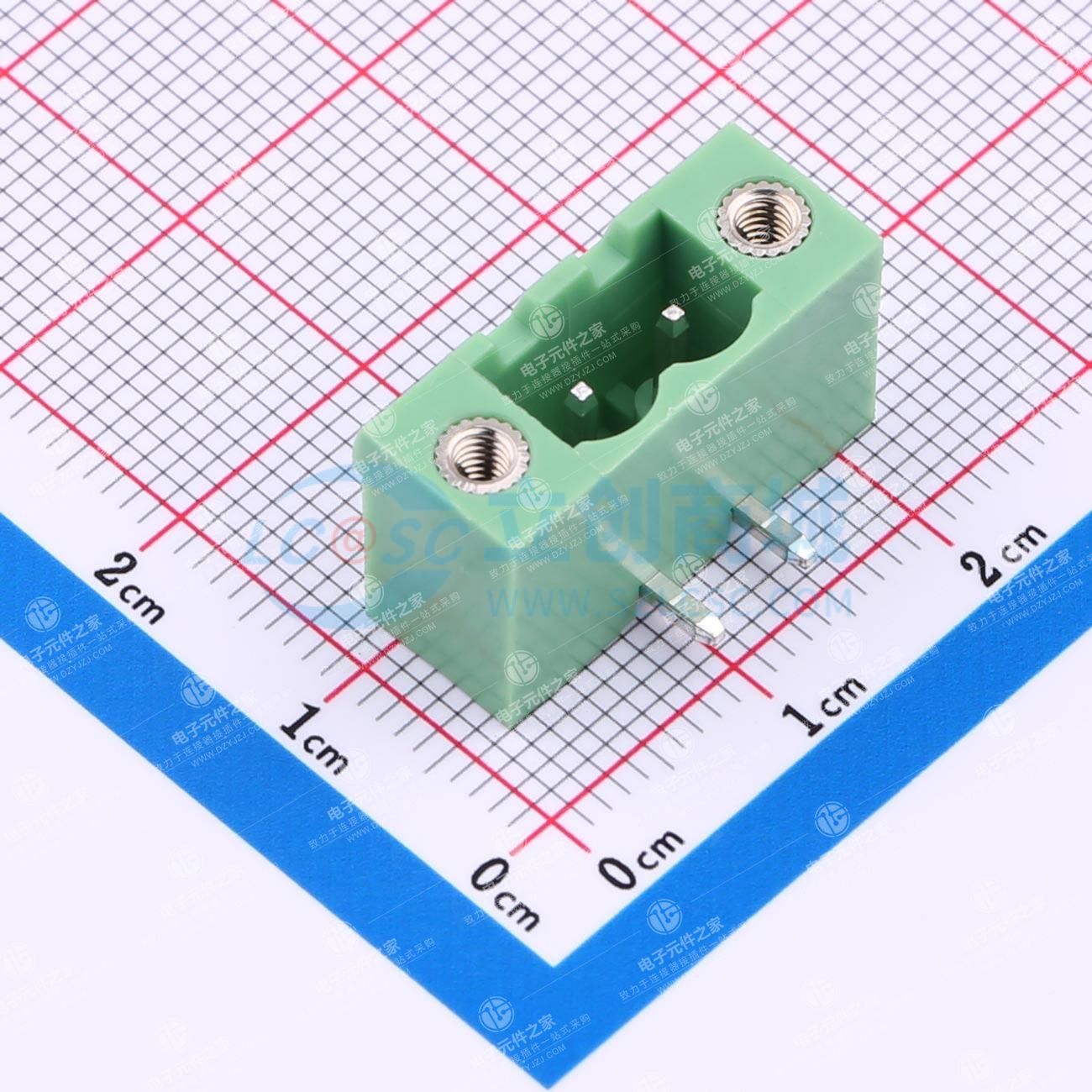螺丝固定 1x2P 5.08mm 排数:1 每排P数:2