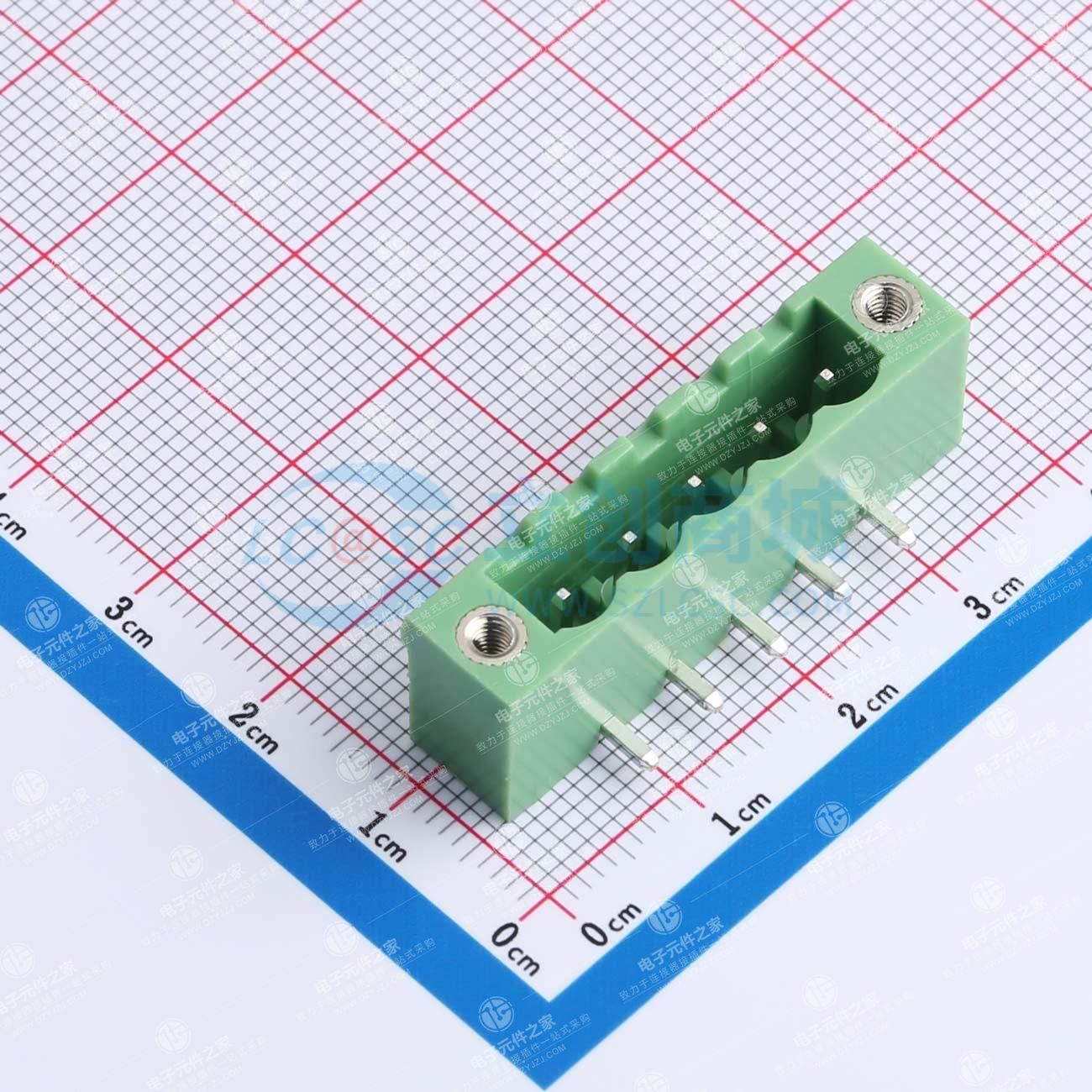 螺丝固定 1x5P 5.08mm 排数:1 每排P数:5
