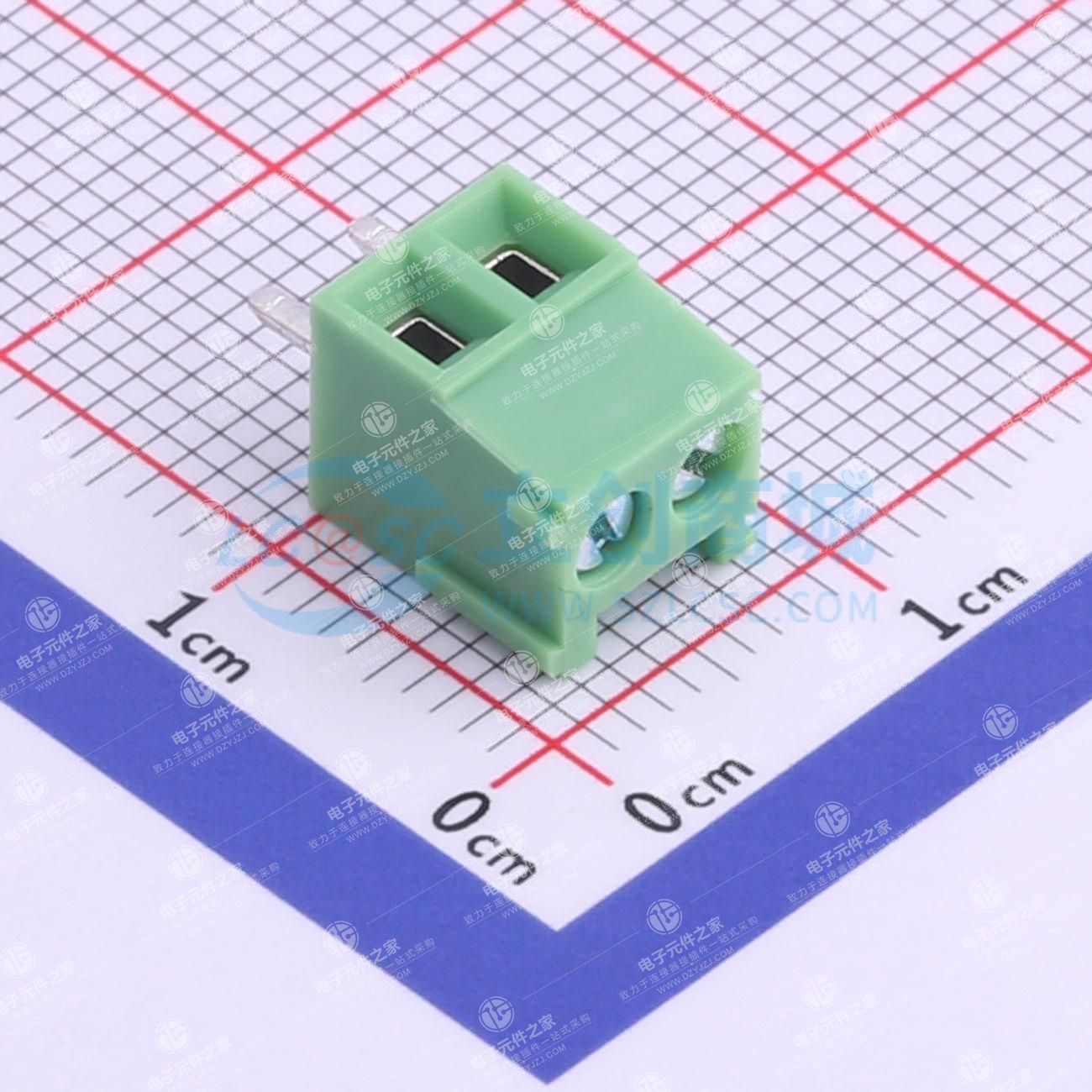 1x2P 3.5mm 直插 排数:1 每排P数:2