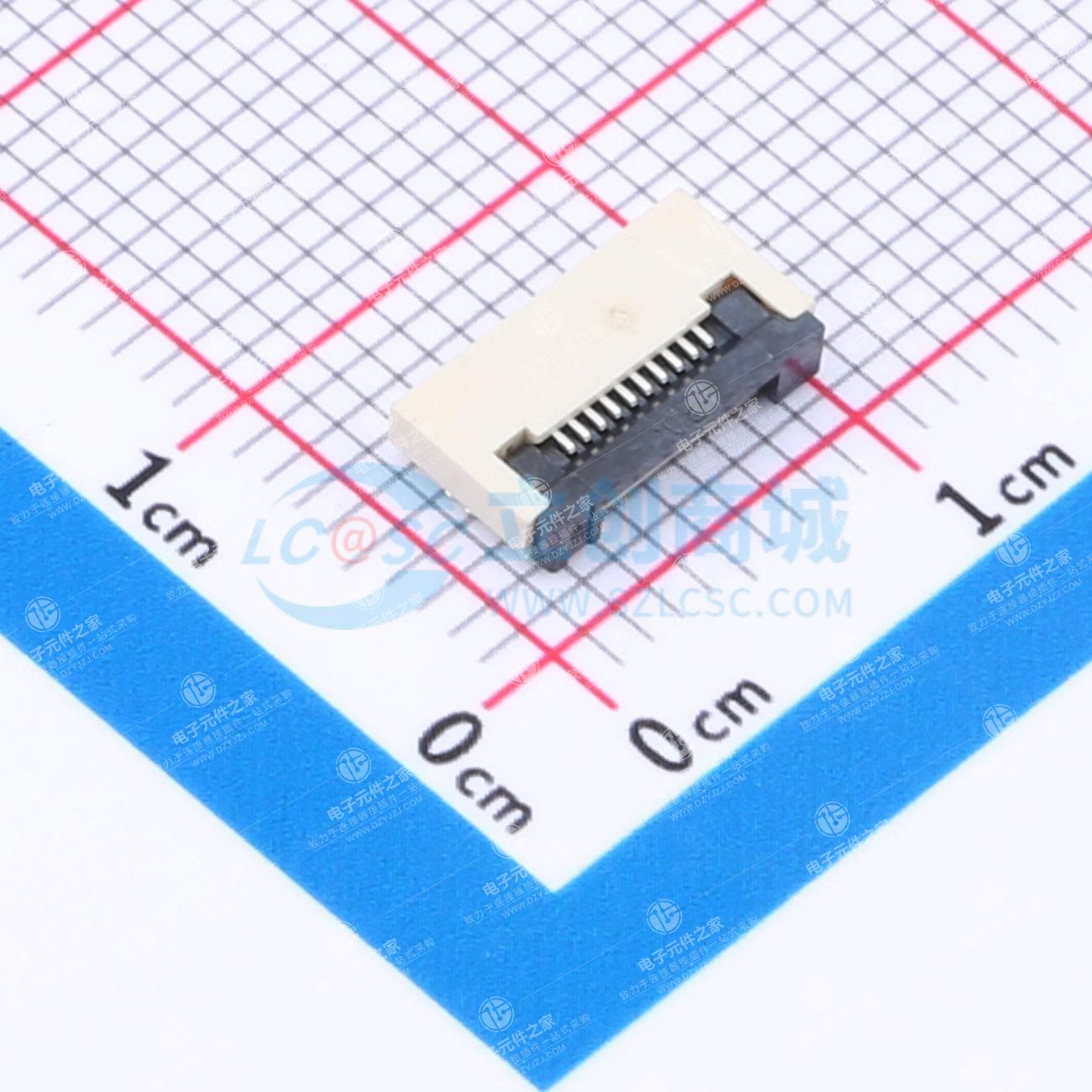 翻盖式 下接 P数:10P 间距:0.5mm