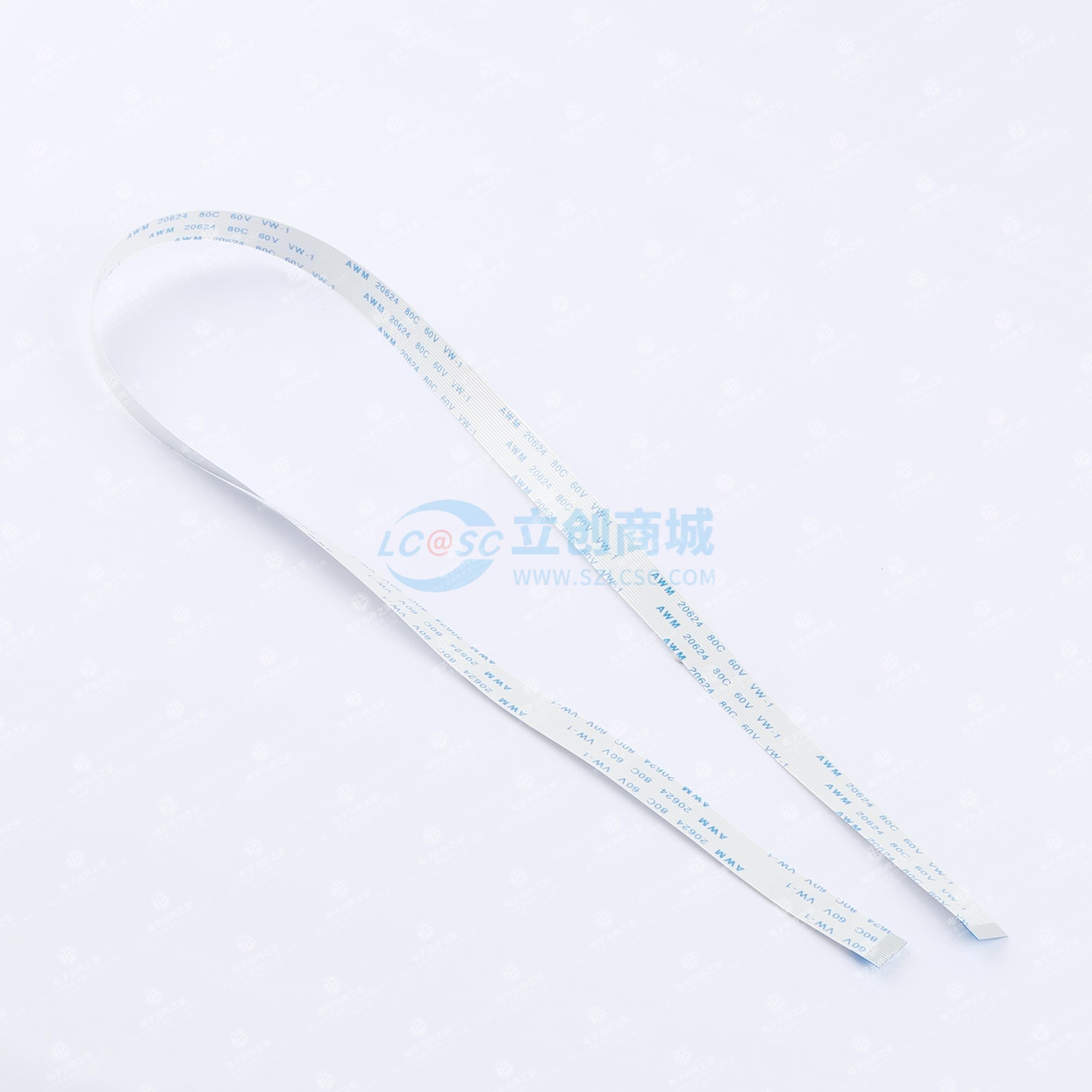FFC排线 间距0.5mm 16P 总长430mm 同向 金手指3mm 加强板5mm