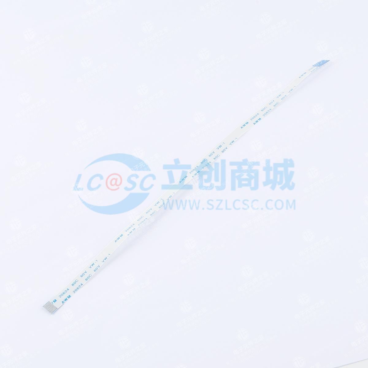 FFC排线 间距0.5mm 12P 总长200mm 反向 金手指4mm 加强板8mm