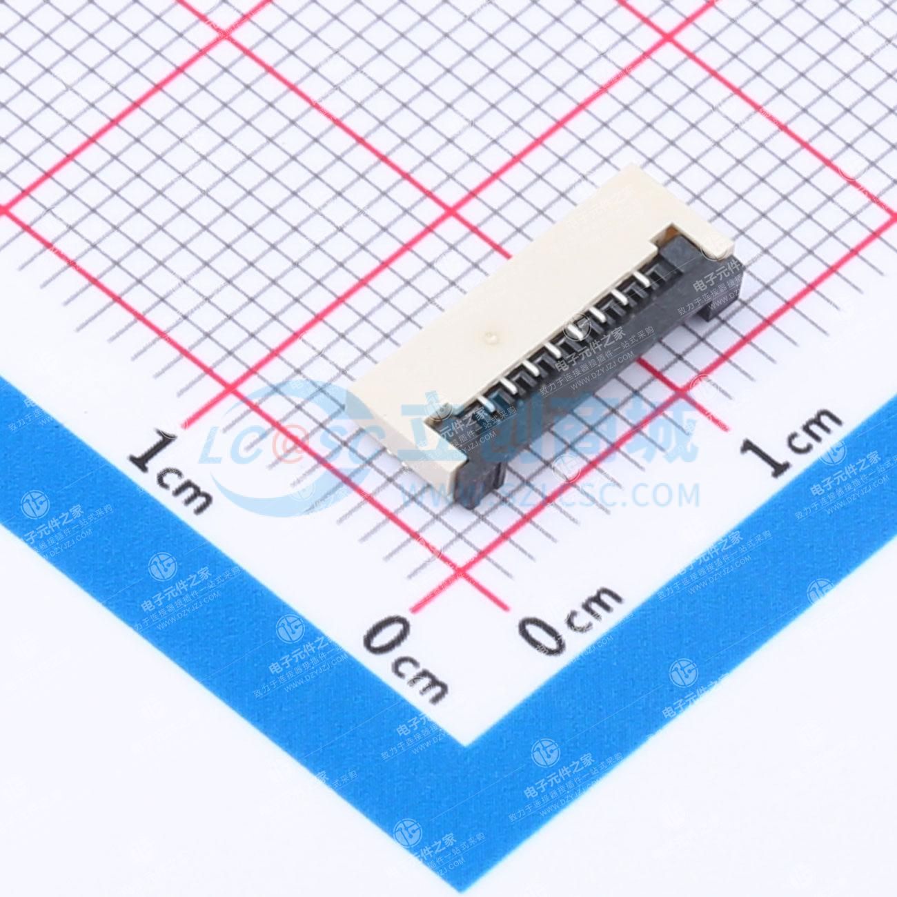 翻盖式 下接 P数:8P 间距:1mm