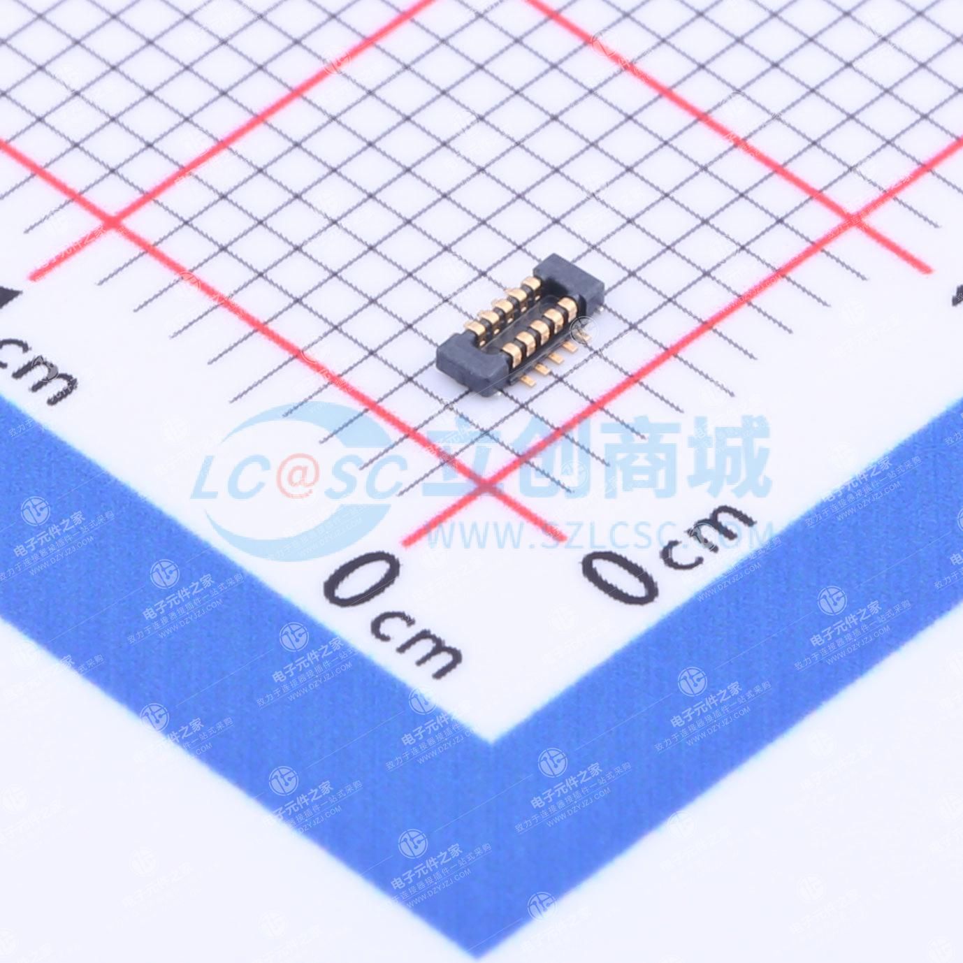 PIN:10P 间距:0.4mm 立贴