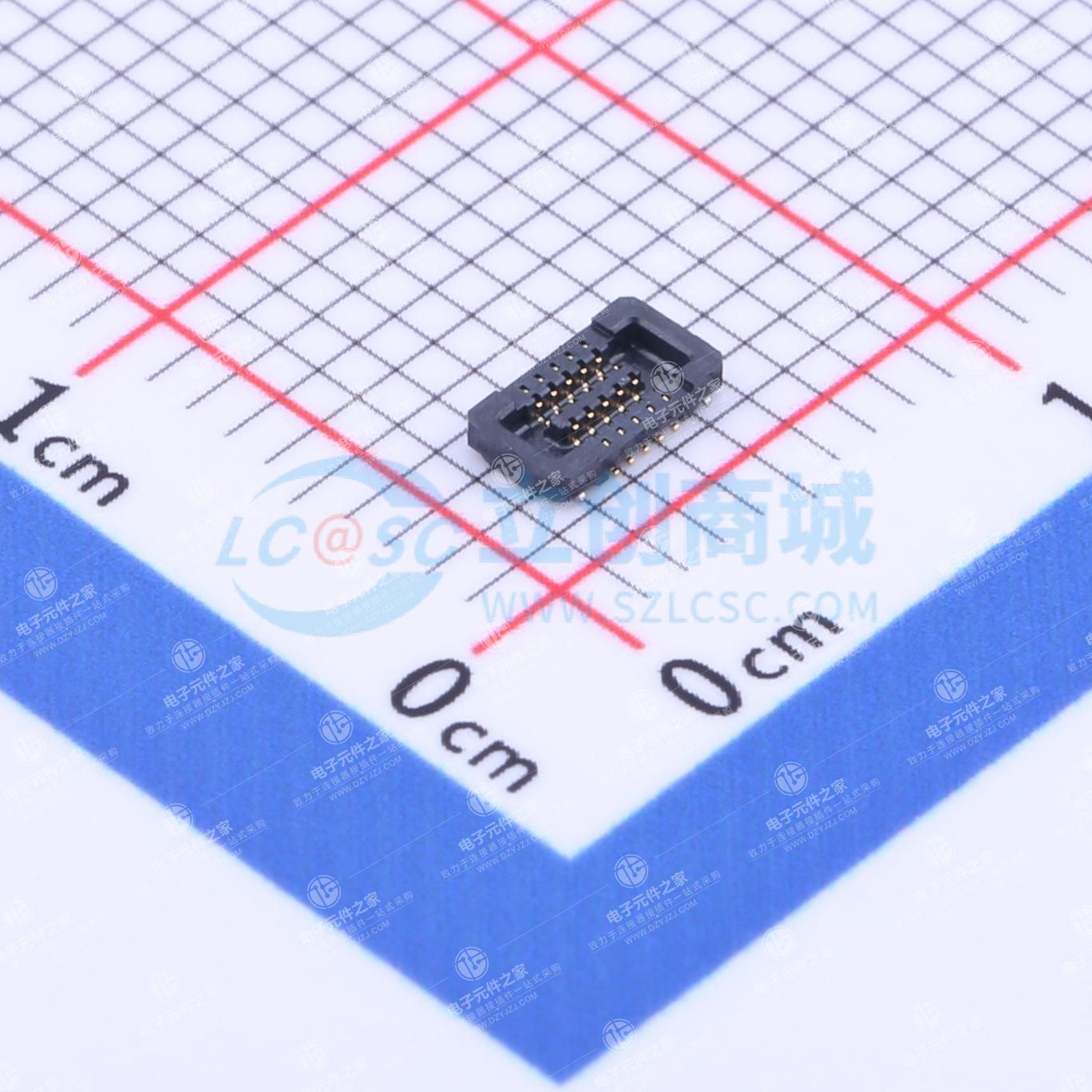 PIN:10P 间距:0.4mm 立贴