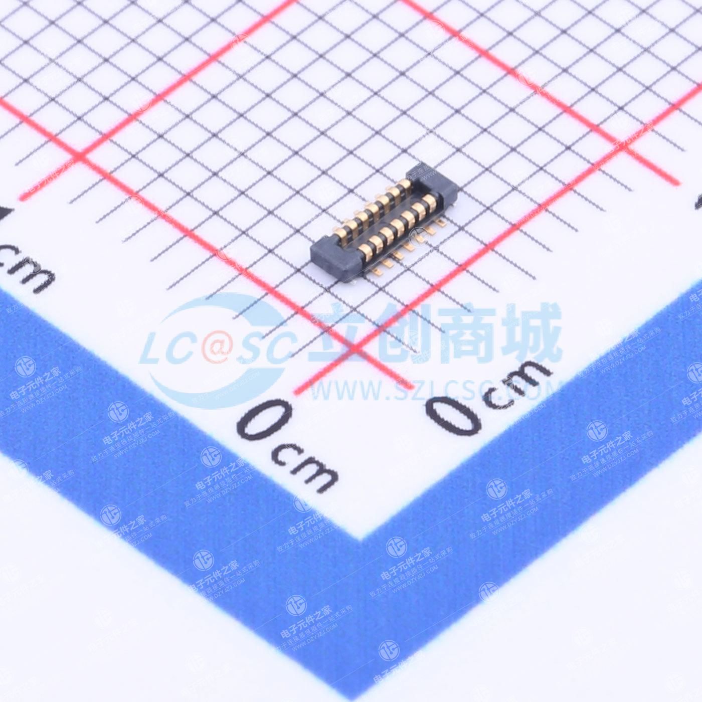 PIN:14P 间距:0.4mm 立贴