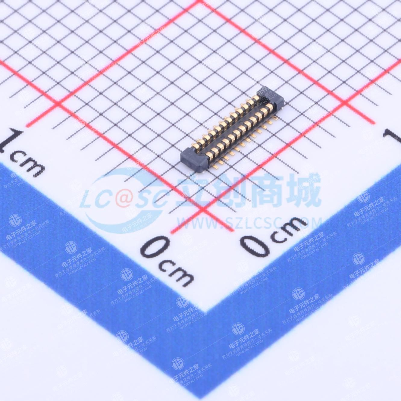 PIN:24P 间距:0.4mm 立贴