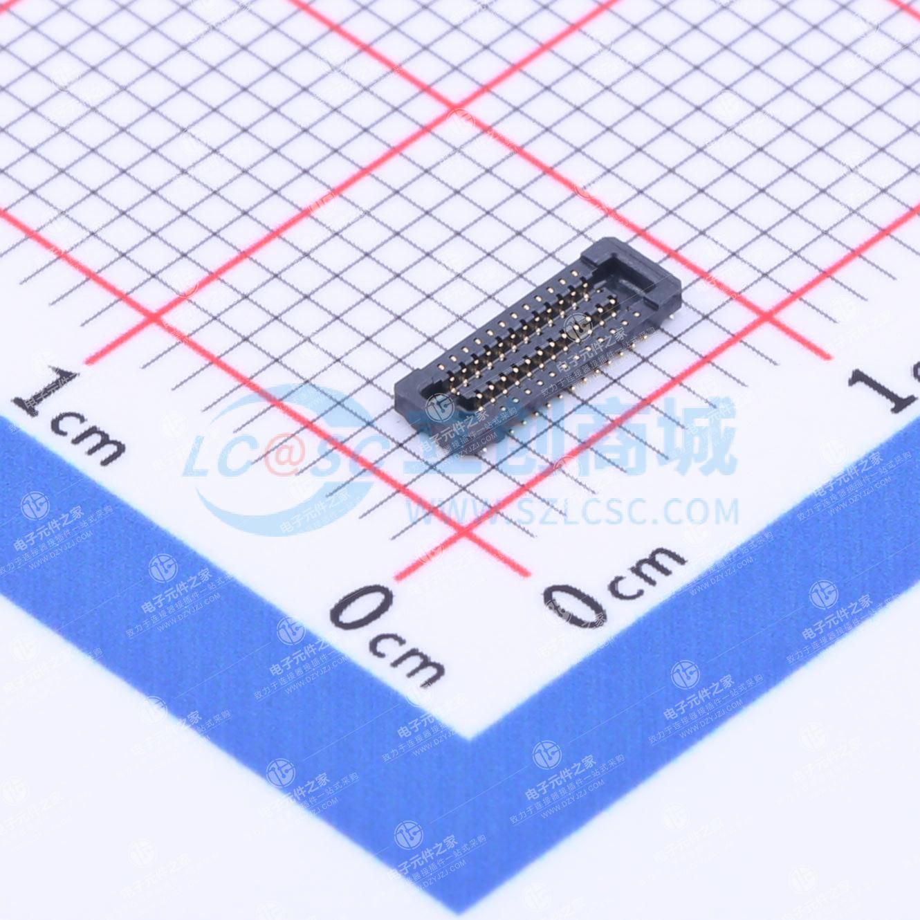 PIN:24P 间距:0.4mm 立贴