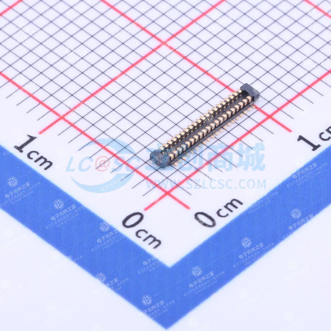 PIN:40P 间距:0.4mm 立贴