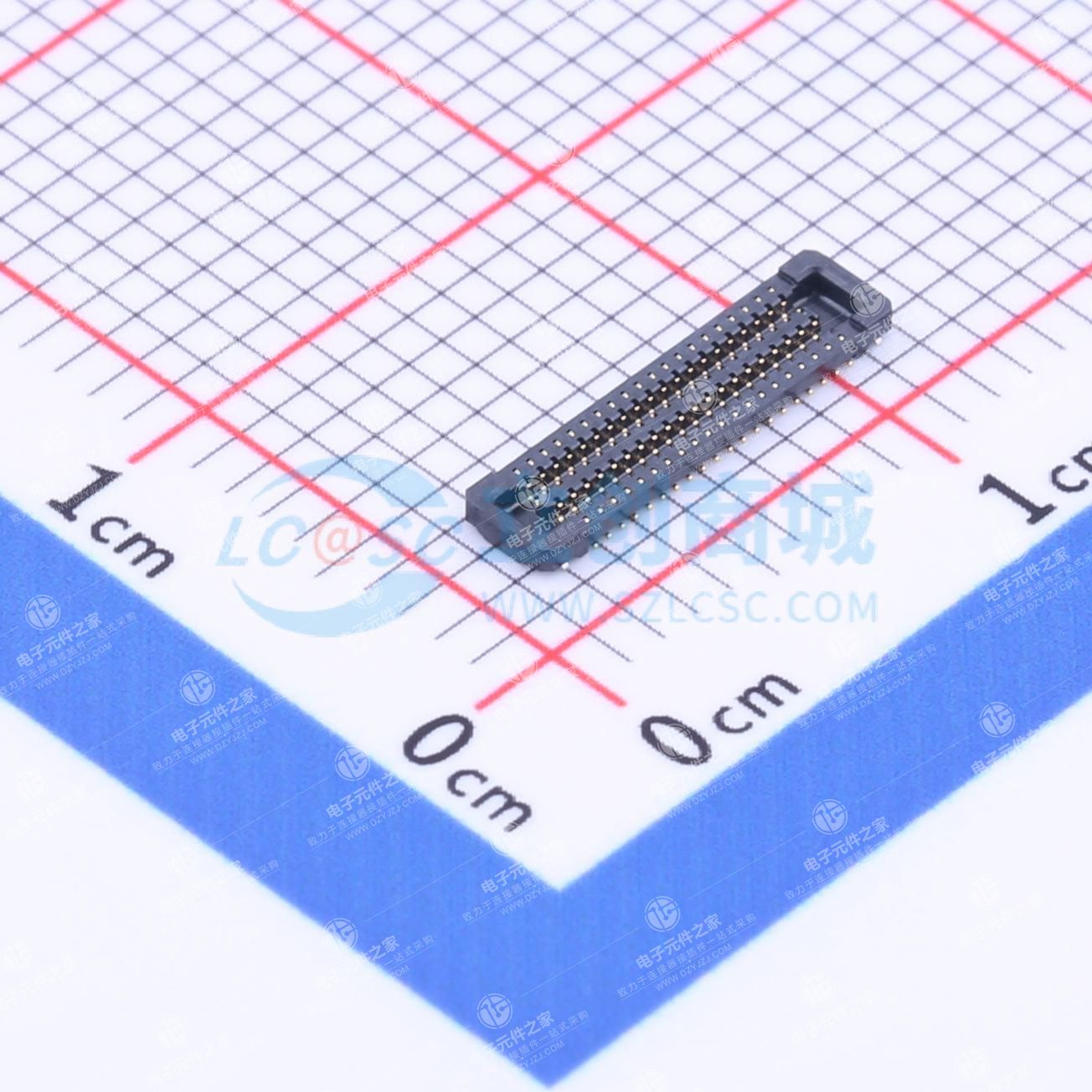 PIN:40P 间距:0.4mm 立贴