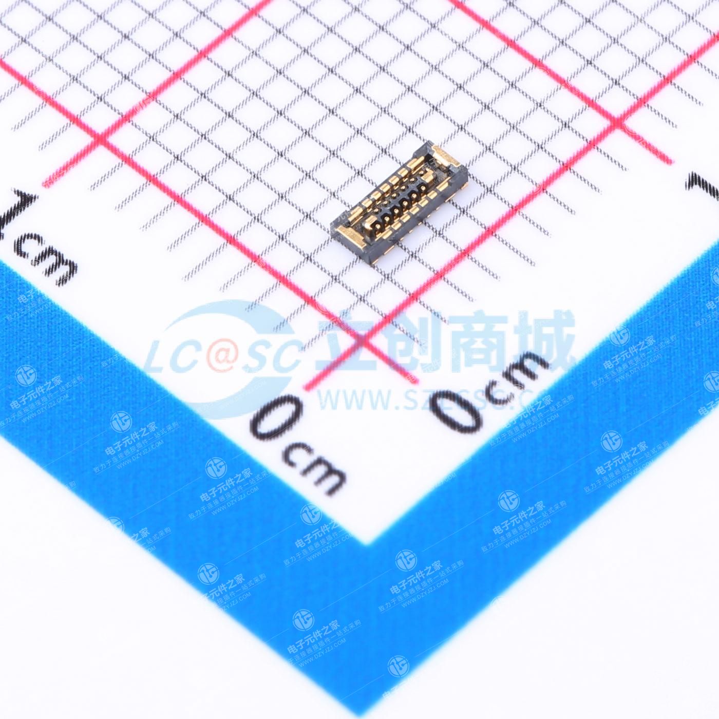 PIN:10P 间距:0.35mm 立贴