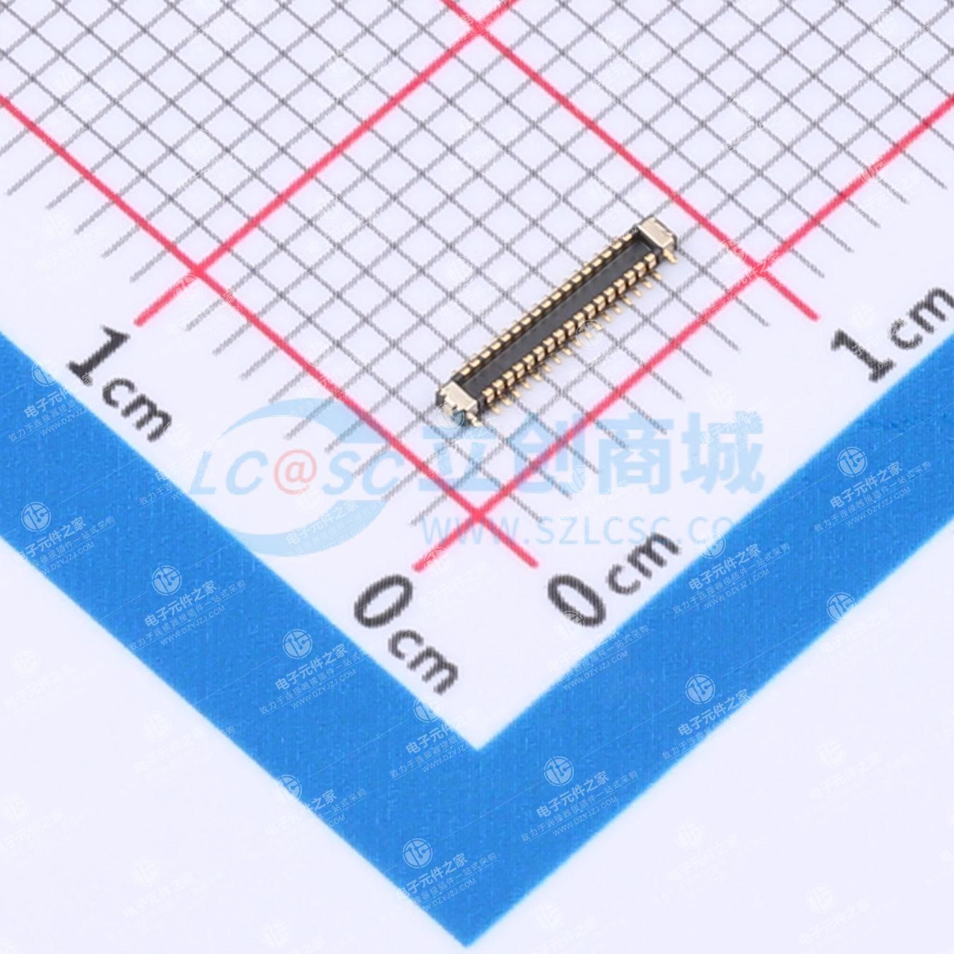 PIN:34P 间距:0.35mm 立贴