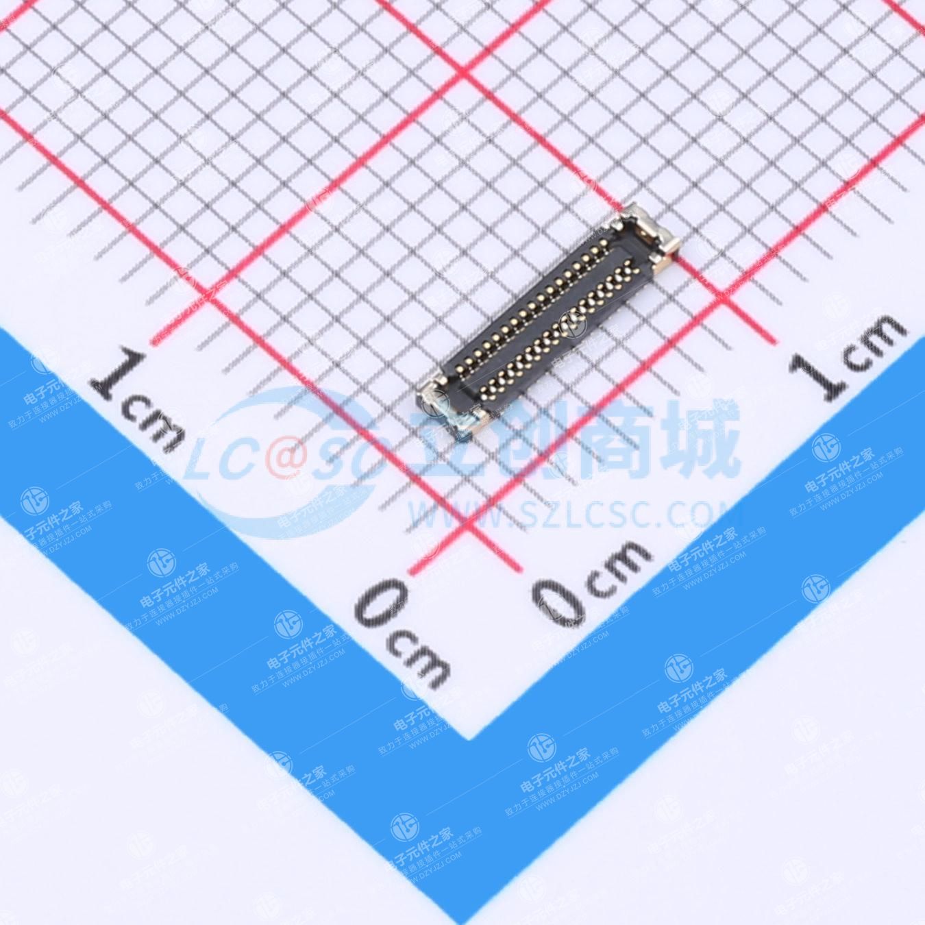 PIN:34P 间距:0.35mm 立贴