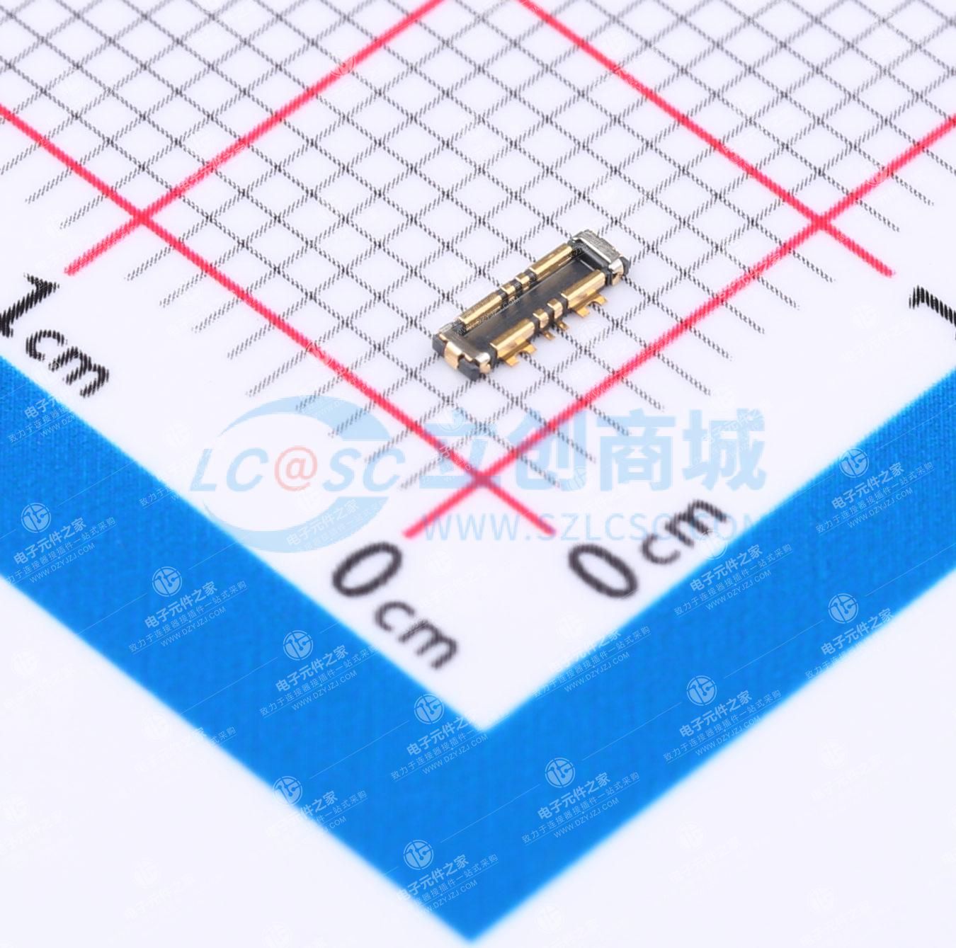 PIN:8P 间距:0.8mm 立贴