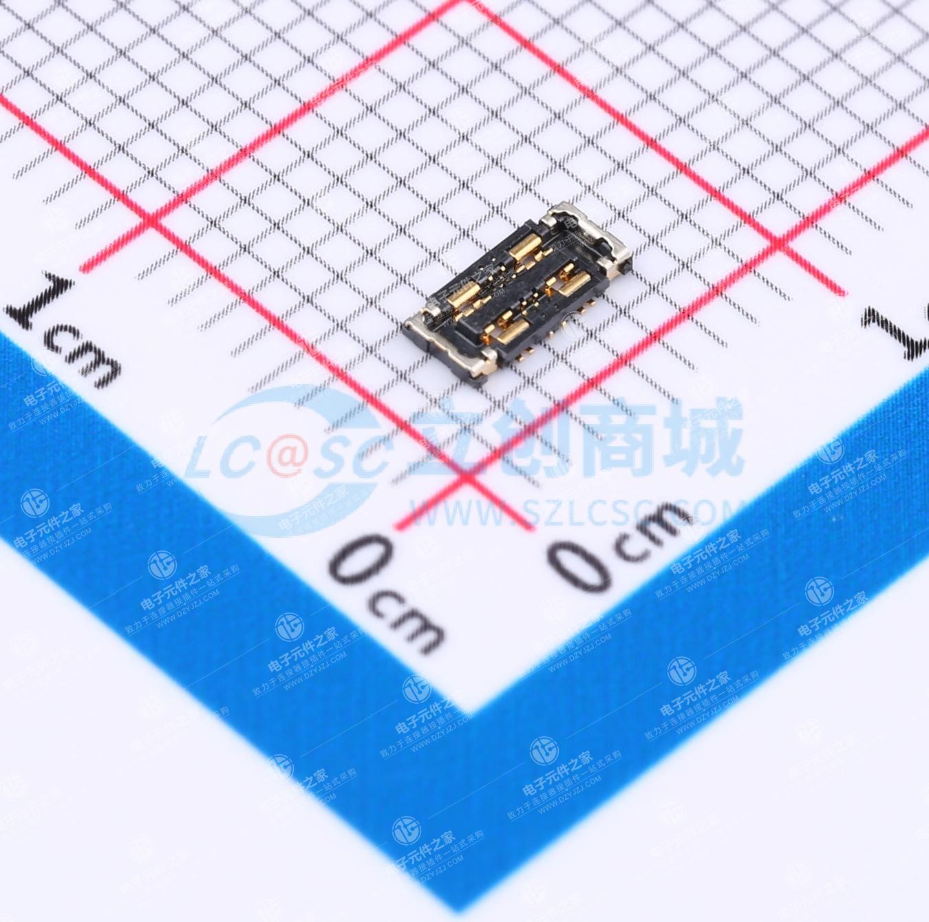 PIN:8P 间距:0.8mm 立贴