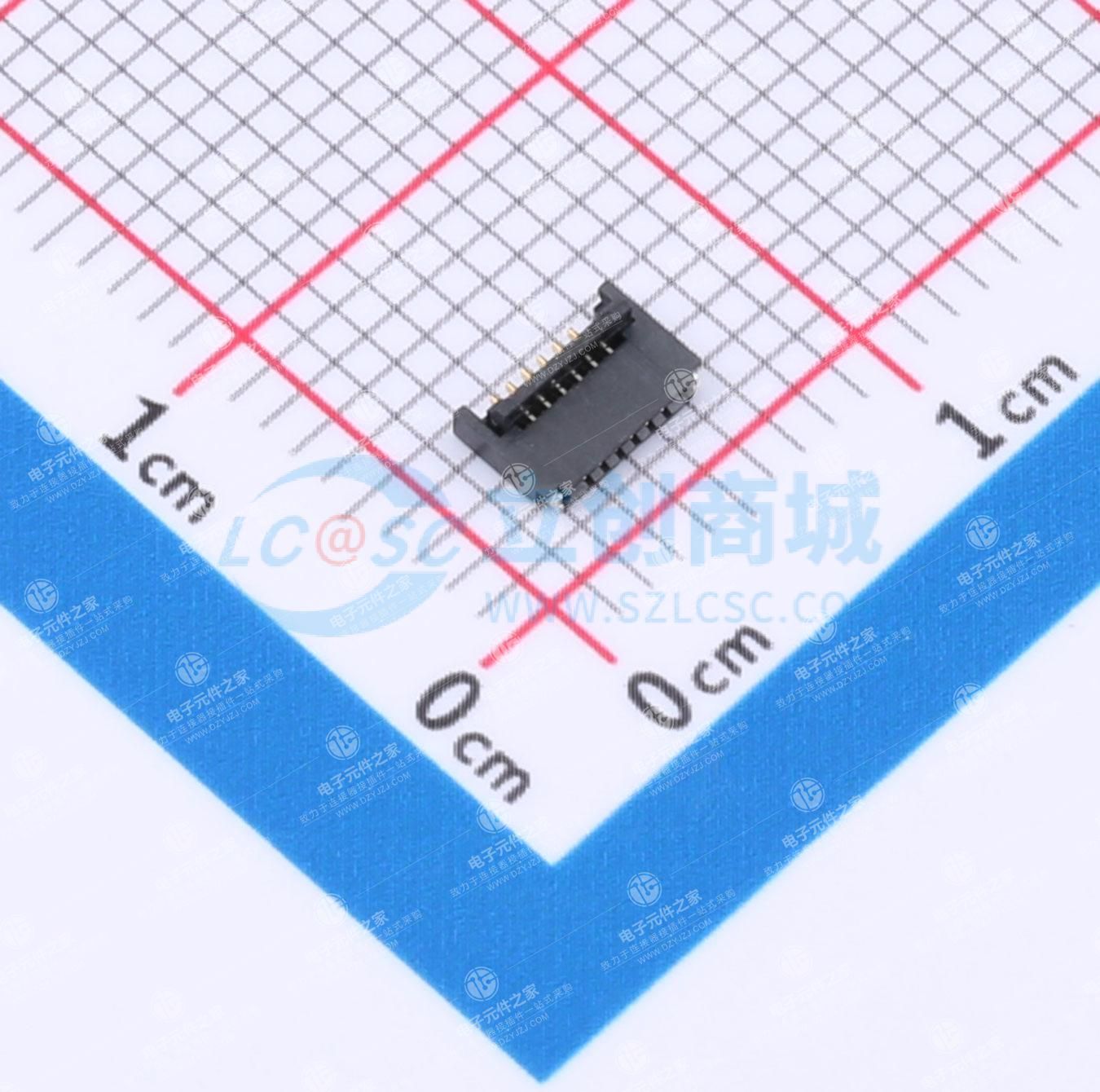 翻盖式(前插后翻) 下接 P数:6P 间距:0.5mm