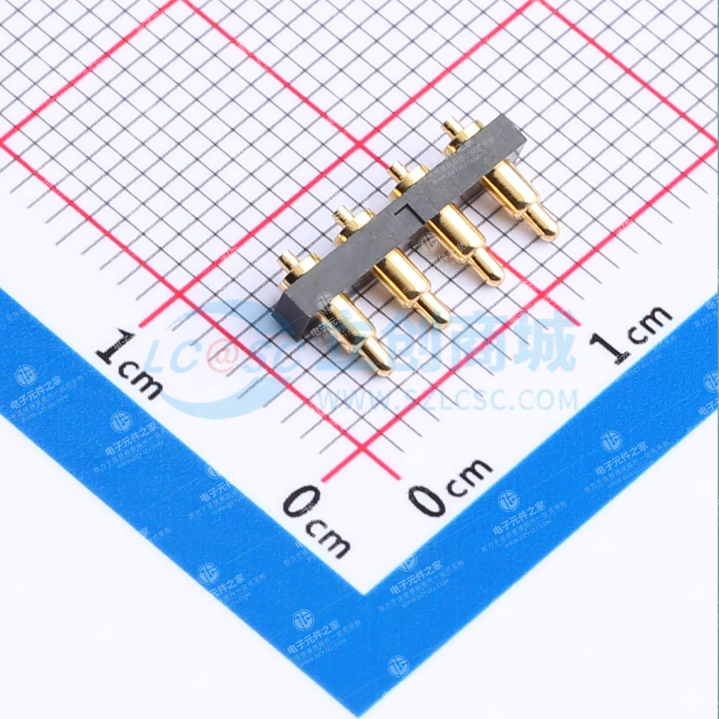 4pin插件弹簧顶针连接器