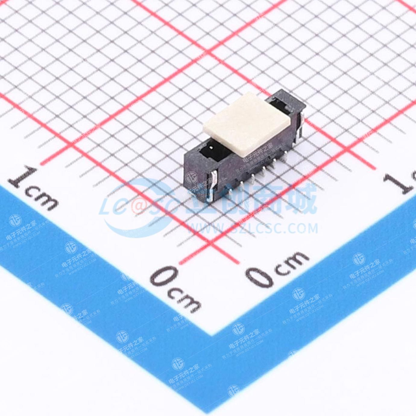 1x6P 间距:0.8mm 立贴