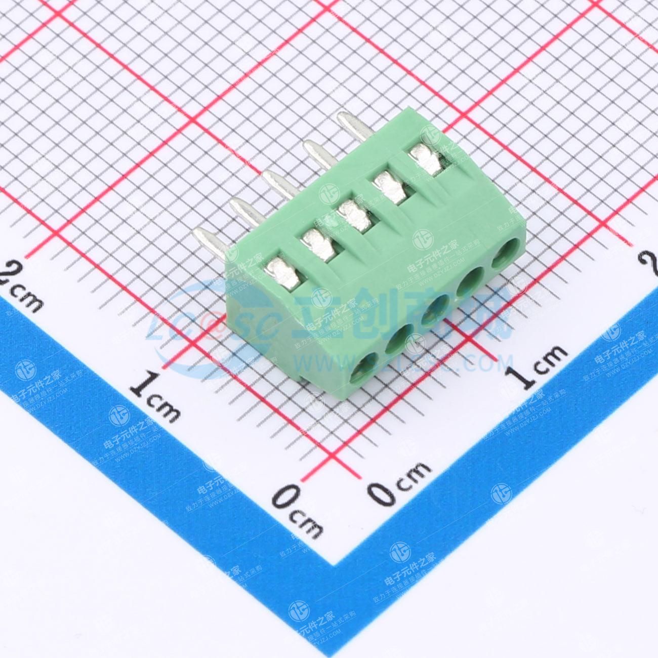 1x5P 2.54mm 直插 排数:1 每排P数:5