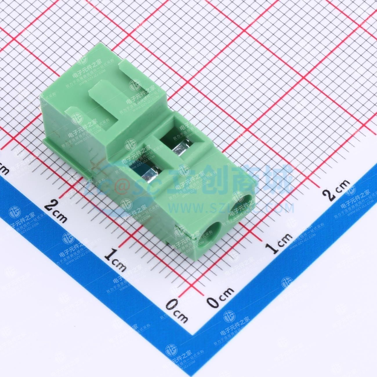 1x2P 5.08mm 直插 排数:1 每排P数:2