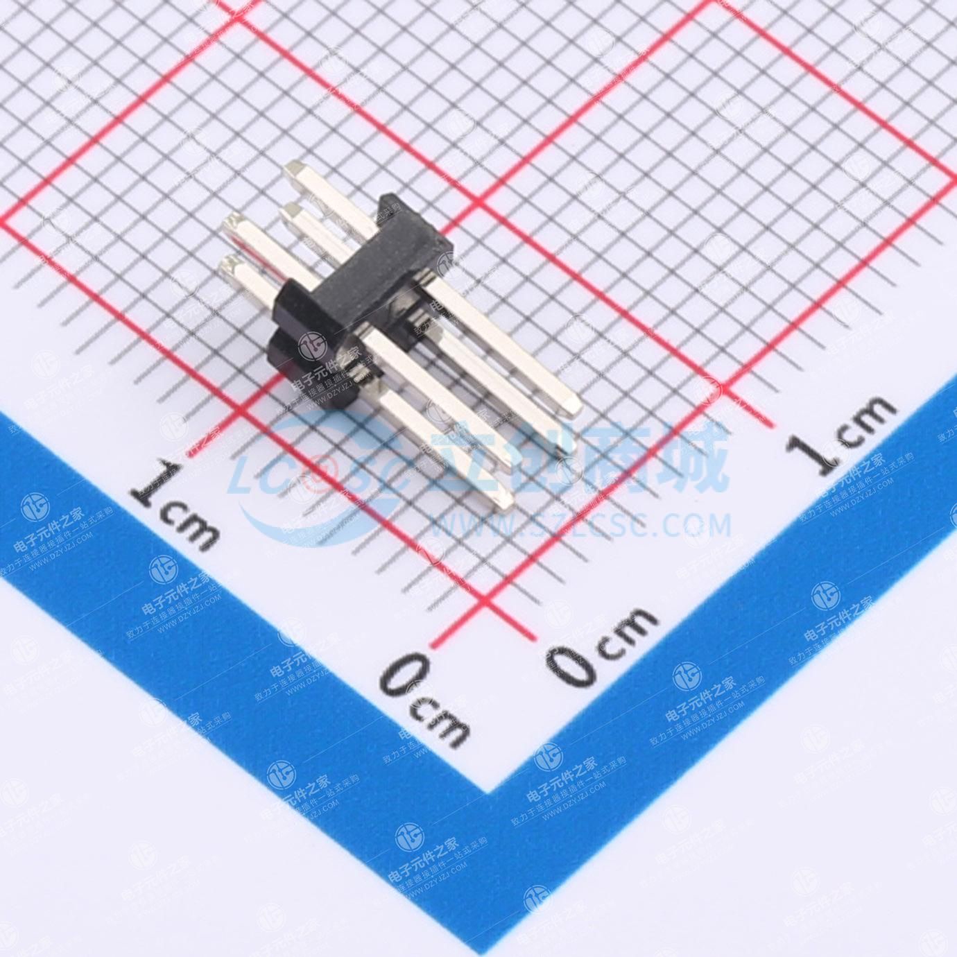 2x2P 间距:2.54mm 方针 直插