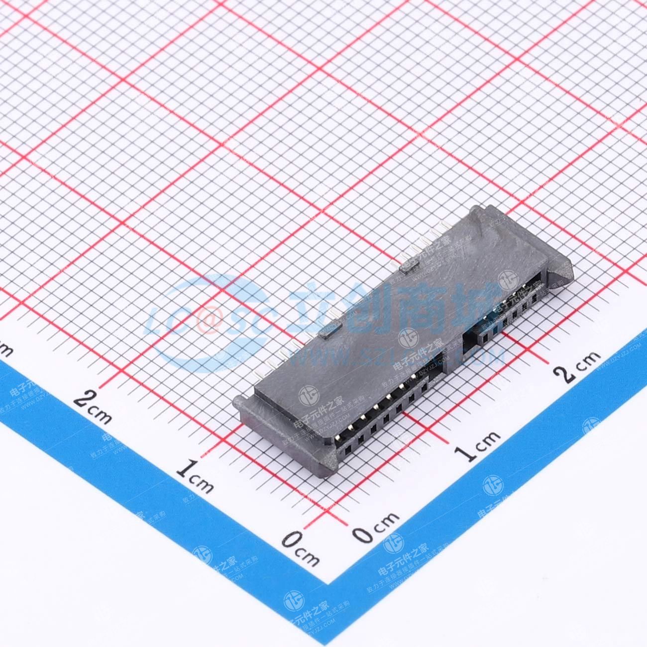 SATA 7+6P 短型 直插式 母座 插件式