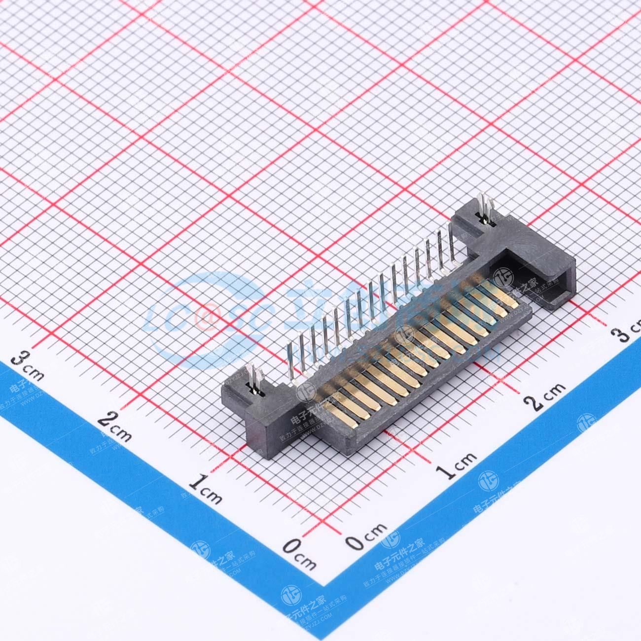 SATA 15P DIP型带鱼叉 公座 弯插式