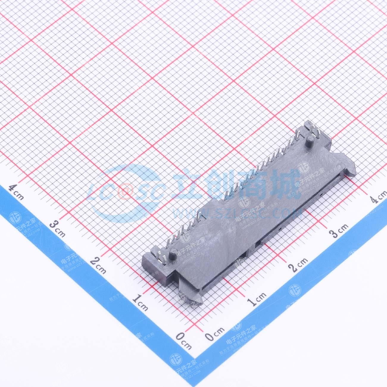 SATA 7+15P 母座 板上3.5 针长2.7mm 弯插式