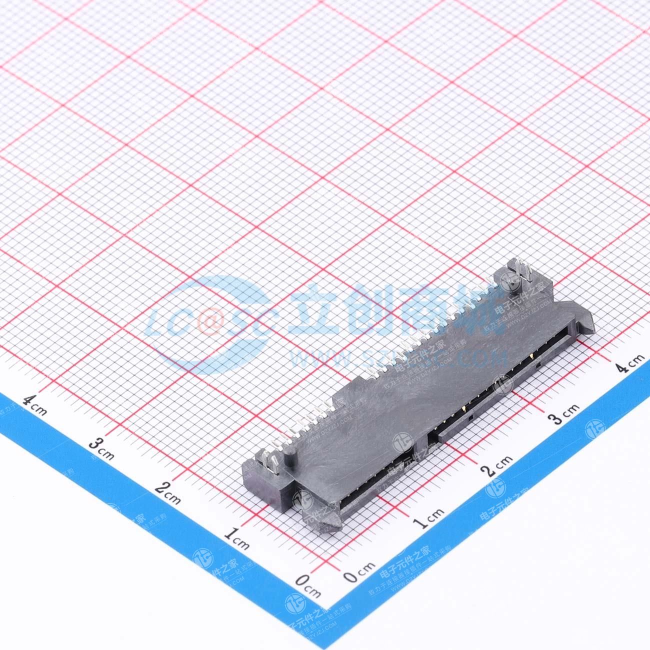 SATA 7+15P 母座 H3.50 卧贴型