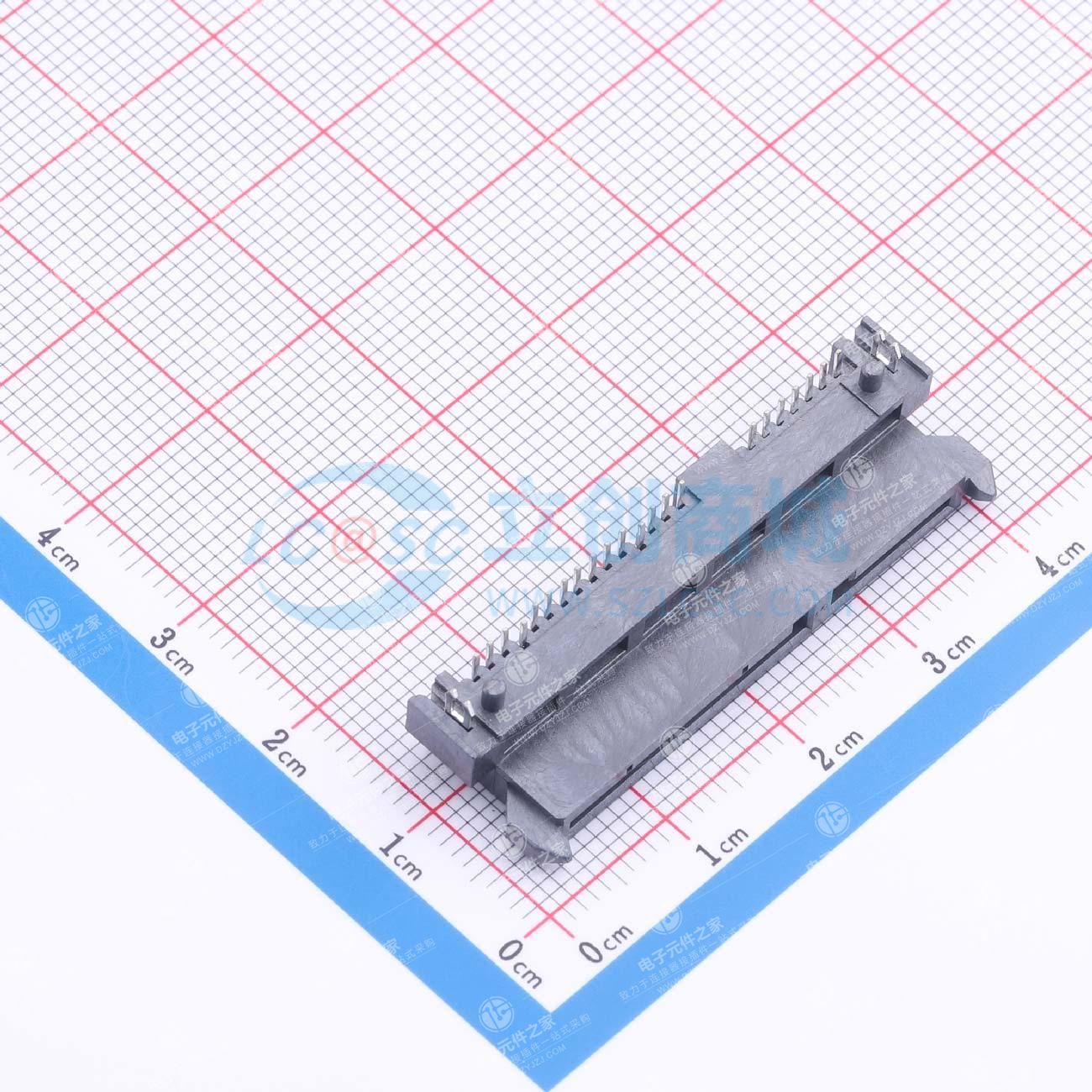 SATA 7+15P 母座 板下6.74 弯插式